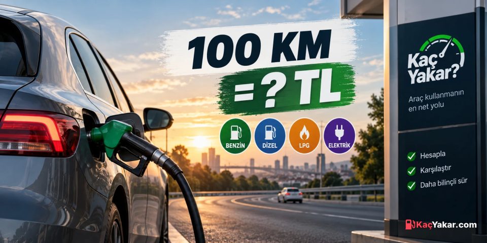 Araç 100 km yakıt maliyeti hesaplama